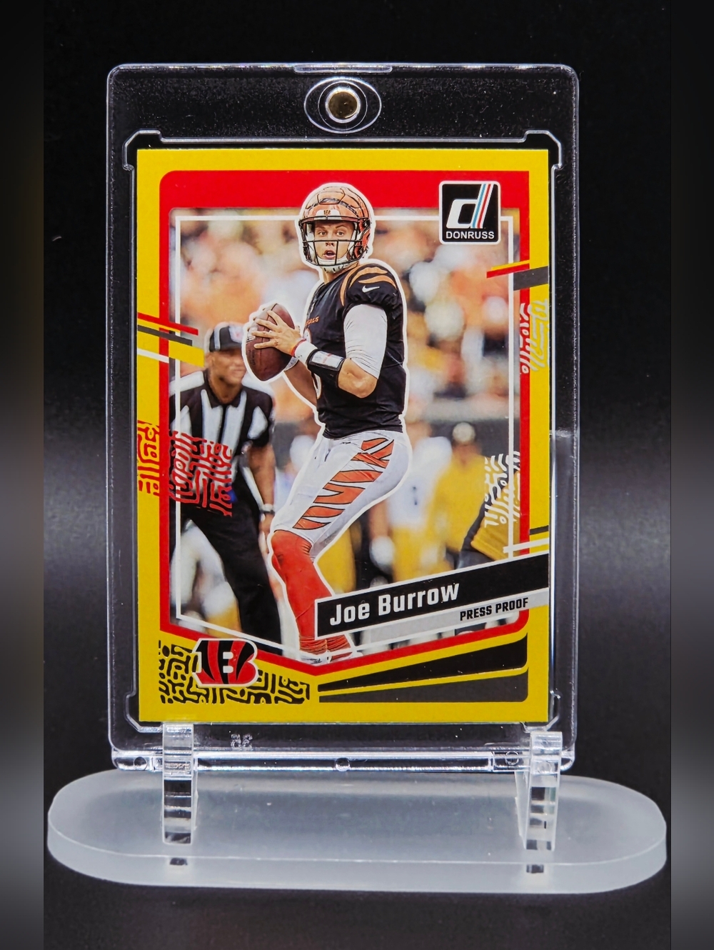 Joe Burrow – 2023 Donruss Press Proof (Yellow/Red) – Bengals